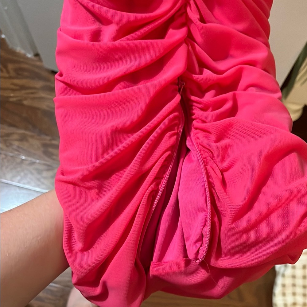 Pink Ruched Dress - Picture 6 of 6